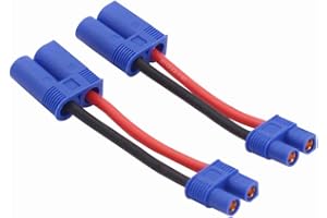 OliRC 2 St. Männlichen EC5 zu Weiblich EC3 Verbinder Adapter mit 14awg 5cm Draht(C108-2)