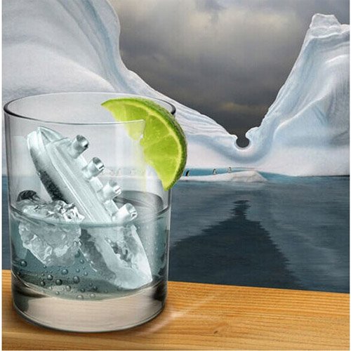 1Pcs Silikon Schimmel Ice Cube Mould Tray Chocolate Candy Freeze Party Titanic zufällige Glasfarbe - 2