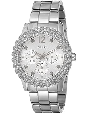 Guess Damen-Armbanduhr Dazzler Analog Quarz Edelstahl W0335L1
