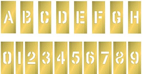 interlocking brass stencils set / 76 2 inch