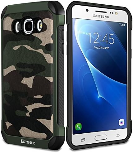 Samsung Galaxy J5 2016 Case, Epxee Shockproof Heavy Duty Protective Silicone Bumper Phone Case Cover for Samsung Galaxy J5 2016 - Camouflage