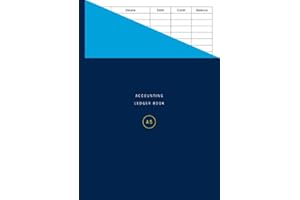 Accounting Ledger Book A5: Small Format Debit / Credit Bookkeeping Log for Business / Home Accounts
