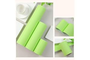 Dostear Wallpaper Border Peel and Stick Wall Border Sticker Home Ceiling Decorative Border for Bathroom Living Room Kitchen Light Green 10cm X 500cm