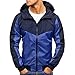 Produktbild Beginfu Mens Herbst Winter Zip beiläufige Lange Schlanke Schlanke Tasche Fit Hoodies Jacke Mantel Leichte Jacken Zipper Sweatshirt Sport übergangsjacke Herren Mantel Slim Fit Business Windbreaker