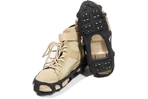 ValueHall Crampons 24 Teeth Ice Cleats Snow Grips Anti Slip Traction Cleats Over Shoes Boot for Winter Walking, Hiking, Jogging, Trekking and Mountaineering V244A