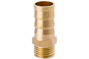 MOUMOUTEN Raccordo portagomma in ottone da 1/4", filettatura maschio, giuntatrice per metalli, giuntatrice per tubi flessibili, adattatore per aria, acqua e olio (12 mm)