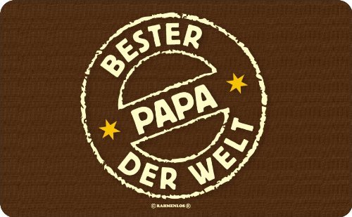 Super Geschenkidee zum Geburtstag oder Vatertag! Frühstücksbrettchen Motiv: "Bester Papa der Welt"