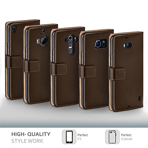 Bolso OneFlow para funda LG Google Nexus 4 Cubierta con tarjetero   Estuche Flip Case Funda m  vil plegable   Bolso m  vil funda protectora accesorios m  vil protecci  n paragolpes en Marrone