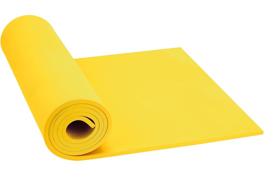 Yellow EVA Foam Cosplay, Do²ping 2mm Foam Sheets for Crafts, 49''x13.5'' with High Density 86kg/m3 for Carft Costume DIY Project (2mm Yellow)