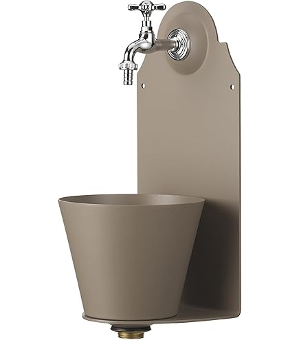 Fontana Da Muro Malaga In Alluminio - Fontanella Da Esterno Con Rubinetto In Ottone - Foto 5