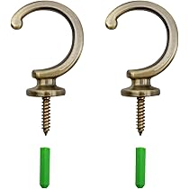 Ganci A Vite Da Soffitto - 8 Pezzi Vintage In Lega Di Zinco, Bronzo Antico - Foto 6