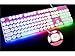 Produktbild WEILIVE Mechanische Tastatur Metall hintergrundbeleuchtetes USB Gaming Green Axis mechanische Tastatur (Pink) für PC-Gamer und Typisten