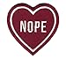 Produktbild Nope Heart Valentine Holiday Sweatheart Love Funny Patch Iron On Aufnäher Aufbügler Patch