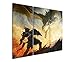 Produktbild Leinwandbild 3 teilig Skyrim_Daedric_Armor_3x90x40cm (Gesamt 120x90cm) _Ausführung schöner Kunstdruck auf echter Leinwand als Wandbild auf Keilrahmen