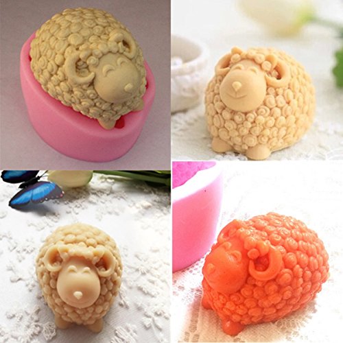 KING DO WAY Schaf silikon Soap Schimmel Formenbau Seifenform für DIY Handgemachte Seife Bath Bomb - 5