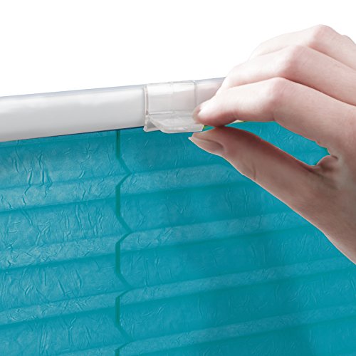 casa pura® Plissee Rollo | mit eleganter Crushed Optik | Klemmfix ohne Bohren | lichtdurchlässig & blickdicht | petrolblau | 24 Größen (90x150cm) - 6