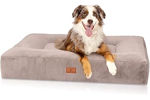 Knuffelwuff Midland Ortopedyczne legowisko dla psa, poduszka dla dużych, średnich i małych psów, nadaje się do prania, szary, M-L 60 x 80 cm