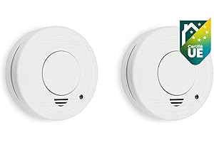 Smartwares Lot de 2 détecteurs de fumée – Capteur Optique - Durée de Vie : 10 Ans - Bouton de Test – 85 DB - 10.048.28