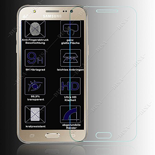 Panzerschutz Displayschutz für SAMSUNG GALAXY J5 2015 vorne Schutzglas Panzerfolie Echtglas GLAS
