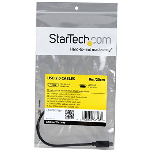 STARTECH.COM 20cm USB OTG Kabel – Micro USB auf Mini USB – St/St – USB OTG Adapterkabel - 4