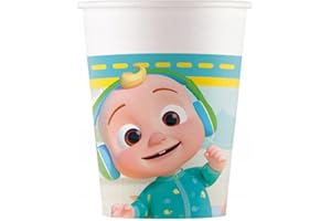 Procos - FSC CoComelon Pappbecher (200 ml), 8 Stück, mehrfarbig, 93509, Bunt