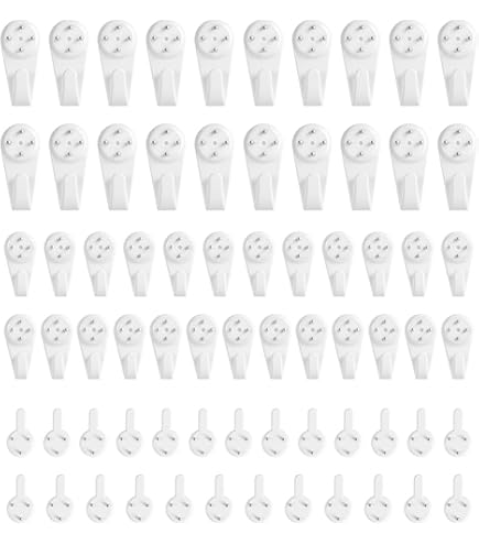 Lot De 25 Suspensions Murales Sans Trace Pour Cadre Photo, Crochets Invisibles,convient Pour Accrocher Des Photos Sans Percer De Trous 20 X 40 Mm | Leroy Merlin