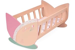 DE CUEVAS TOYS- Cuna Muñecas, Color Rosa, Grande (55174)