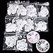 JACKY 21 in 1 Professional Acrylic Glitter Powder French Nail Art Deco Tips Set Kit