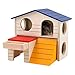 Produktbild Kayi Hamster Haus aus Holz Maus Kleine Tiere Haus Doppelbett Schicht