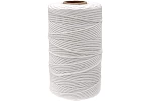 jijAcraft 100M Butchers String, 328ft White Cotton String, 2MM Natural Food Grade Cooking Cord, Butchers Twine for Kitchen Rotisserie Chicken, Tying Meat, Making Sausage