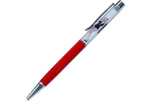 Sikyby Pluma de lujo con punta flotante para mujer, niña, para escritura, diario, oficina, con punta flotante y tira, Kawaii, para adultos, mujeres y hombres, bonito regalo (rojo)