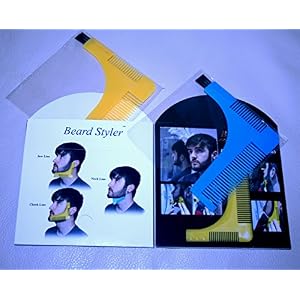Beard Styling and Shaping Template Comb Tool with attached brush - Image 5