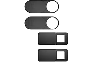 QttvbTna 4 Stück Webcam Abdeckung, Kleine Webcam Cover Klebeband Kamera Abdeckung Slider Kamera Cover Zubehör, Web Kamera Abdeckung für Spot Smartphones Tablets Laptop(Schwarz)