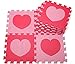 Produktbild Gearmax® 30x30cm Spielteppich Schaumstoff Puzzlematte SpielMatten für Kinder Weiche Puzzle Mats Kinderteppich EVA-Schaum-Matten Bodenbelag Matten (10 tlg, Rosa und Rot Herz)