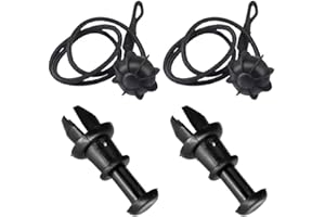 DULFAX 2 Pièces Cordons de Maintien Universels pour Voiture, Sangle de Fixation pour Etagères/Coffre à Bagages/Plage Arrière, avec Système de Serrage à Boule