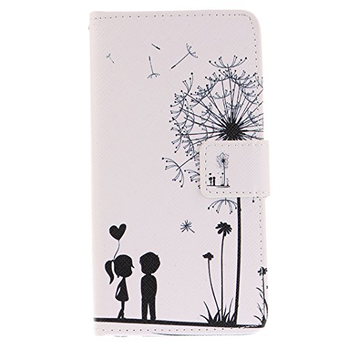 Handyhülle LG X Power K220DS / K220E Leder, Bookstyle Handytasche Flip Case für LG X Power Smartphone 5,3″, Moon mood® Ledertasche Brieftasche für LG X Power K220DS / K220E PU Leder Hülle Wallet Case Folio Schutzhülle Schutz Schale Cover BookStyle Standfunktion Karteneinschub und Magnetverschluß Etui Flip Case Handyhüllen für LG X Power Bumper - 2