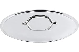 Pentole Agnelli Coperchio con Orlo in Alluminio con Ponticello in Acciaio Inossidabile, 55 cm, Argento