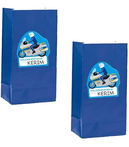 Polizei-Geburtstagsparty-Set – Geschenktüte, Geschenkpapier, Karte, Partydekoration