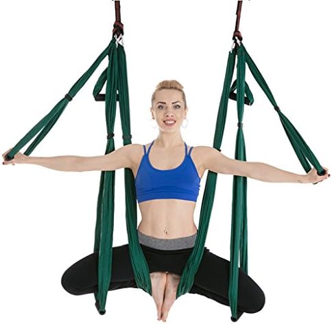 Hammock Outdoor leisure In The Air 210T Nylon Spinning Yoga Household Beginner Indoor Outdoor Portable Hanging Training Belt -Ultralight convenient (Color : 7)