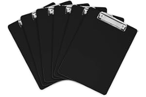 VAPOURON U Clip A4 Clipboard Black A4 Size Ideal for All uses, Pack of 4