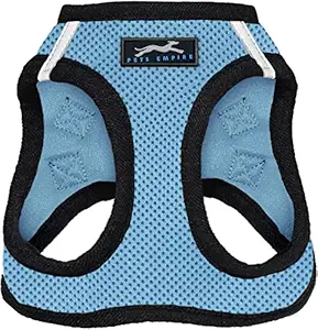 Pets Empire All Weather No Pull Step-in Mesh Dog Harness with Padded Vest - Light Blue Color (L (Chest: 18 - 21 ) Inch / Blue)