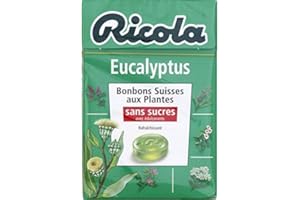Ricola - Bonbons Suisses Aux Plantes Eucalyptus, Sans Sucres Avec Édulcorants - 50G - Lot De 4 - Prix Du Lot - Livraison Rapide En France Métropolitaine Sous 3 Jours Ouverts