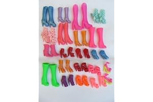 fat-catz-copy-catz Assortiment Paires Bottes pour Poupée Taille Barbie 10 Ou 20 Paires - 10 Paires de poupées Bottes