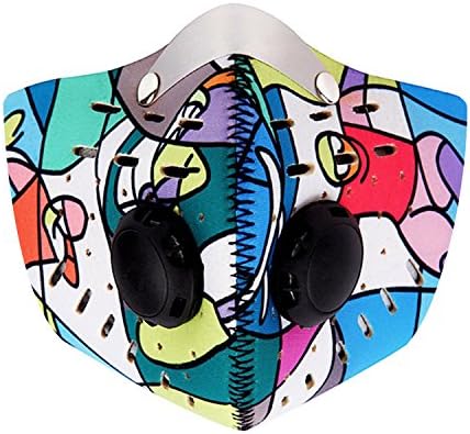 ONIVIB Anti Dust Wind Cold-proof Mouth-muffle Warm Face Mask with Active Carbon Air Filter for Cycling Bicycle Mountain Bike Motorcycle Ski Outdoor Sports(Multicolor)