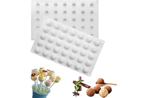 MSPEBEC Moule à chocolat sphère moule en silicone moule à chocolat sphère glaçons Convient pour la fabrication de chocolat sphérique, de gâteaux, de dômes en mousse et de glaçons sphériques.