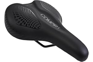 YLG Bike Seat - Waterproof Bicycle Saddle for Man Women, Compatible with Road Bikes, Mountain Bikes, BMX & MTB, Durable Leather Surface, Universal Fit