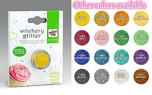 Natur Farbe schwarz essbaren Glitzer 2 g essbaren Kuchen Topper Topping Inhaltsstoffe - 2