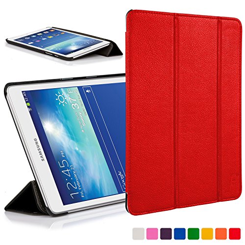 ForeFront Cases® Neue Leder Hülle / Tasche / Case / Cover für Samsung Galaxy Tab 3 Lite 7.0 T110 - Rundum-Geräteschutz und intelligente Auto-Sleep-Wake-Funktion mit 3-JAHRES-GARANTIE VON FOREFRONT CASES
