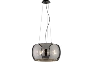 Fischer & Honsel Lampa wisząca, szkło, piaskowa czerń, 40 cm, 60857