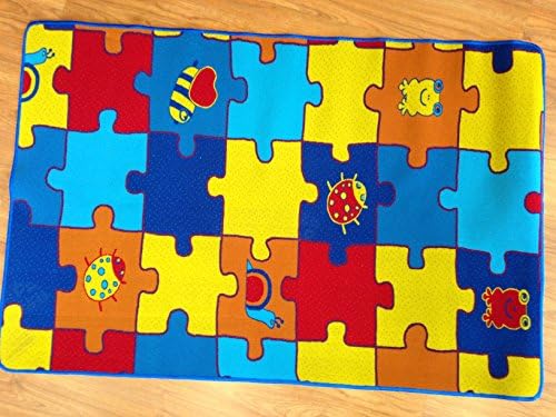 Play Mat puzzle (100 x 150 cm Washable, Children's Room Colorful animals